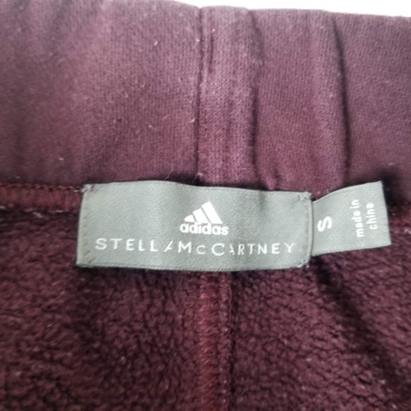 SOLD Adidas Stella Mccartney Joggers Zippered Pockets Burgandy Womens size S - Picture 6 of 11